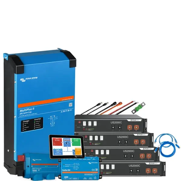 Kit fotovoltaic 9.6kWh cu baterie Pylontech LiFePO4 si invertor Victron MultiPlus II 48 3000 Monofazat pentru casa si off-grid