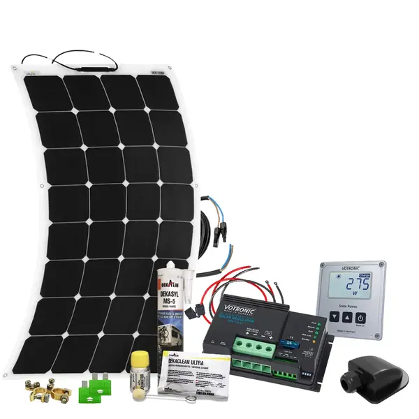 Kit fotovoltaic pentru rulota Offgridtec 120W, 12V, celule monocristaline, regulator incarcare 13A, productie zilnica pana la 480Wh, tensiune VMP