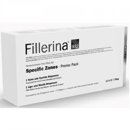 Kit Grad 3 Plus Fillerina 932: Tratament pentru Ochi și Pleoape, 15 ml + Tratament pentru Buze și Conturul Buzelor, 7 ml, Labo