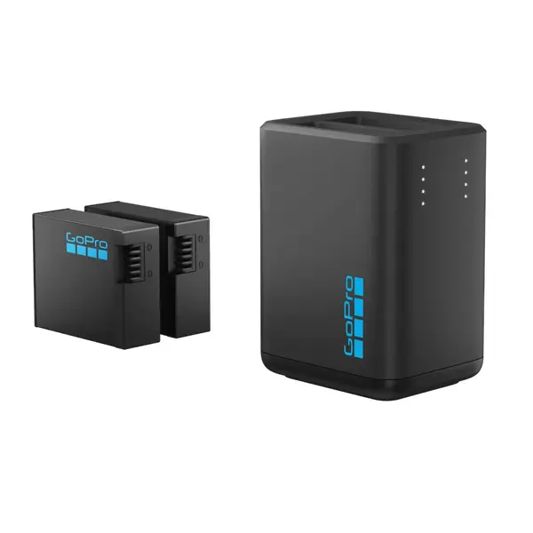 Kit Incarcator si 2x Acumulator reincarcabil Enduro pentru GoPro HERO 13, 1900mAh, Negru
