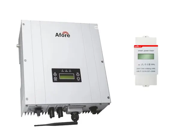 Kit invertor On-Grid monofazat 5kW si contor de energie 10kWA , Afore HNS5000TL-2+SAPM