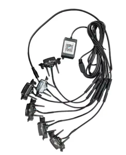 Kit lumini auto cu LED RGB 12V 6 capete grila masca control prin aplicatie telefon diverse jocuri de lumini sau lumina continua