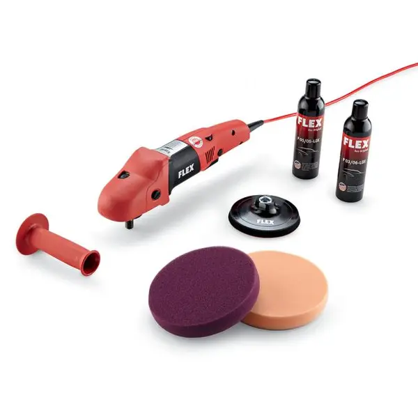 Kit masina de polish rotativa PE 14-3 125, 1400W, taler 125mm, max 3700 rot/min, Flex