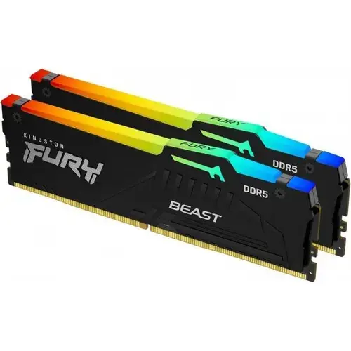 Kit Memorie Kingston FURY Beast RGB XMP/EXPO, 64GB, DDR5-5600 Mhz, CL36, Dual Channel