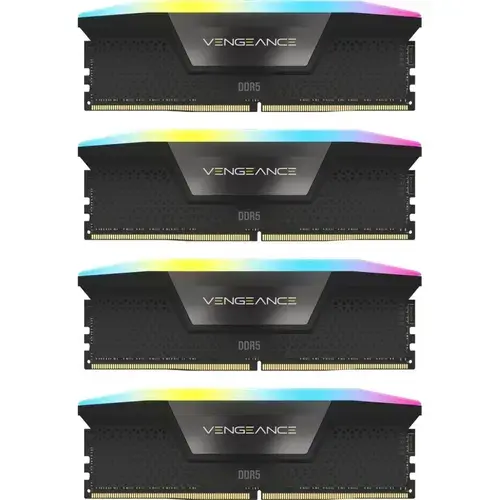 Kit Memorii Corsair Vengeance RGB, DDR5, 128GB, 5600 MHz, Quad channel, CL40, 1.25V