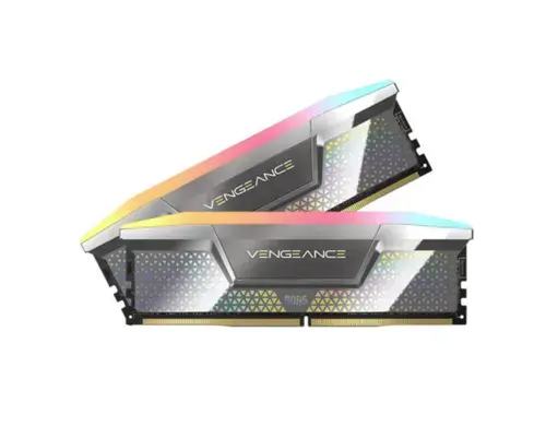 Kit Memorii Corsair Vengeance RGB Gray Intel XMP 3.0, 48GB (2 x 24 GB), DDR5-8000 MHz, CL38, Dual Channel
