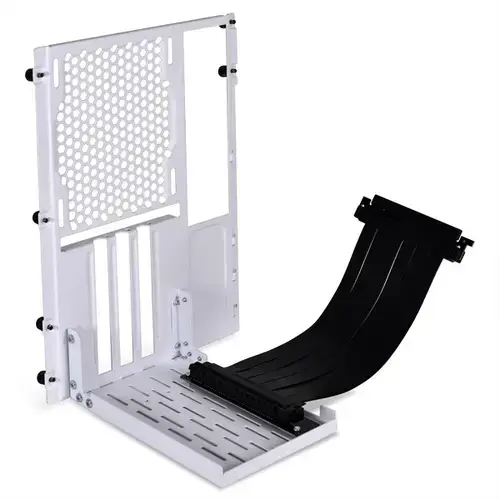 Kit montare verticala a placii video Lian Li O11DMINI-1W-4, Pentru O 11D Mini si 011 Air Mini, PCIe 4.0, 200 mm (Alb)