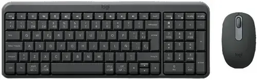 Kit mouse si tastatura Logitech MK250 920-013519, Bluetooth Wireless Combo, 1000 DPI, Layout English International (Negru)