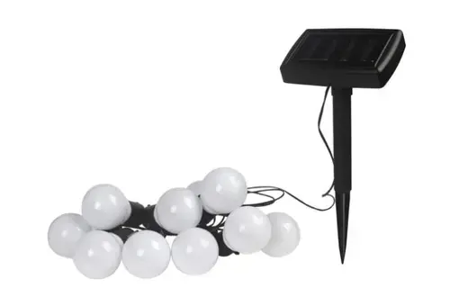 Kit panou solar Flink FK-FS-086-KIT, 1.5 lumeni, 10 LED-uri, Lumina calda, IP44 (Negru)