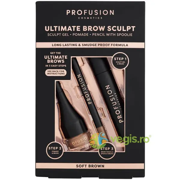 Kit pentru Sculptarea Sprancenelor Ultimate Brow Sculpt Soft Brown