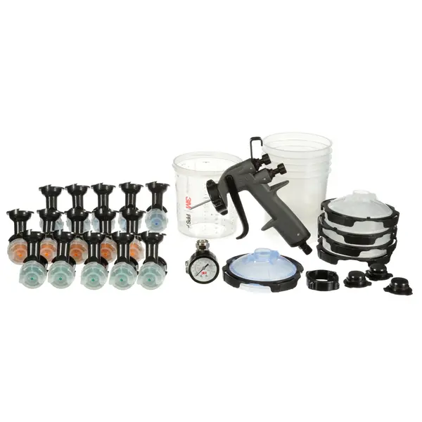 Kit pistol de vopsit 3M Performance Spray Gun cu PPS 2.0 si 15 capete de atomizare