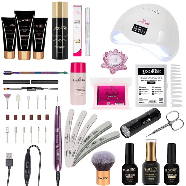 Kit Polygel LUXORISE Build PRO cu Lampa #12