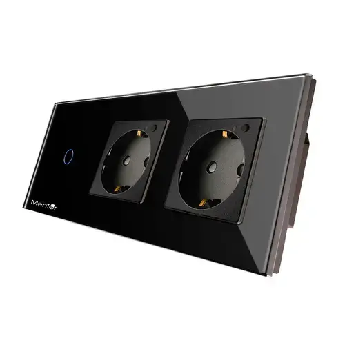 Kit Priza si Intrerupator Smart Wireless Mentor ES025 2.1 incastrat WiFi 16A 3x1000W