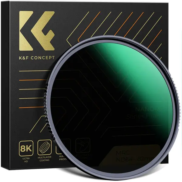 Kit profesional K&F 72mm: 2 filtre (MCUV/CPL) + husă + capac obiectiv + 3 lavete curățare