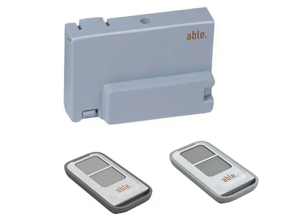 Kit radio automatizari porti Able Radio kit 28Y001, doua telecomenzi, 433.92 Mhz, rolling code, 2 butoane, raza 300m, suporta baterii CR2032