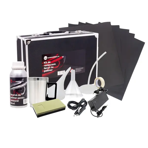 Kit restaurare faruri cu polimer lichid Automobilus - include 600ml substanta