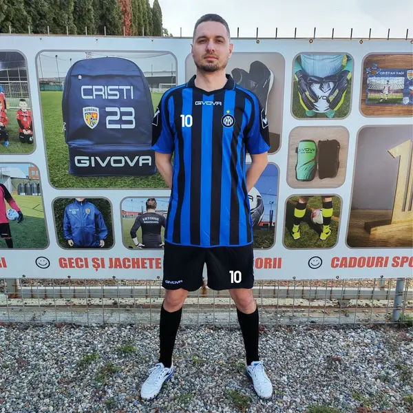 Kit Supporter MC GIVOVA - EF48 NEGRU CU ALBASTRU, M