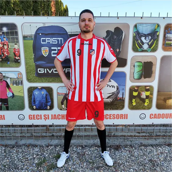 Kit Supporter MC GIVOVA - EF48 ROSU CU ALB, M