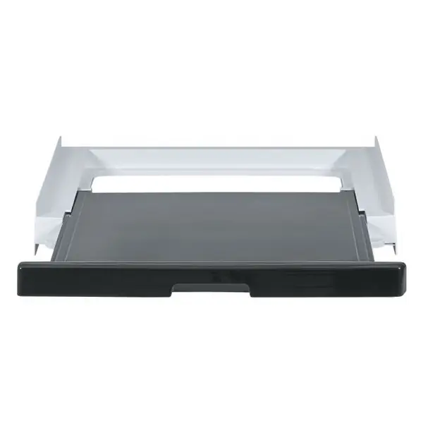 Kit suprapunere uscator si masina de spalat Haier HASTKU10B, Raft Retractabil, Negru