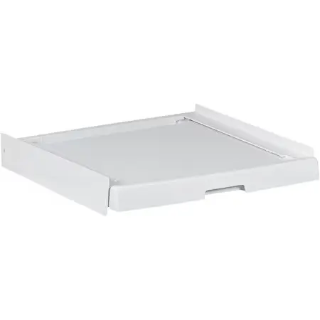 Kit suprapunere uscator si masina de spalat Haier, raft retractabil, adancime reglabila 47-62 cm, Alb