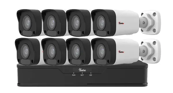 Kit supraveghere IP Safer 8 camere exterior FULL HD POE ALL, SAF-KITIPC8EXTP