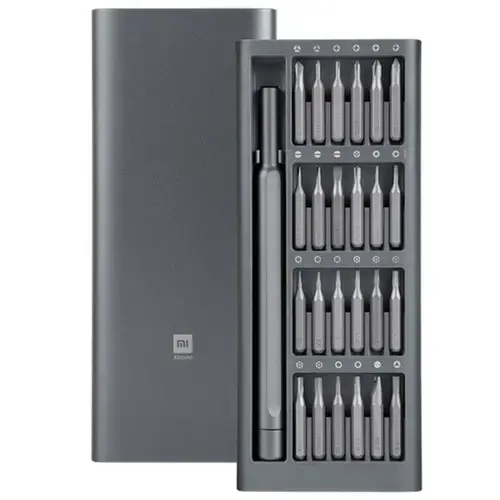 Kit Surubelnite de precizie Xiaomi Mi, 24 biti, Carcasa aliaj aluminiu (Gri)