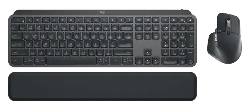 Kit Tastatura + Mouse Wireless Logitech MX Keys Combo Business Gen 2, Bluetooth BLE, Logi Bolt USB Receiver, MX Master 3S Business, Layout UK (Negru)