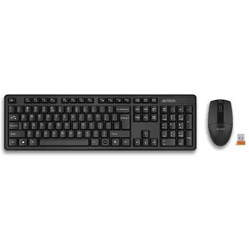 Kit tastatura si mouse A4Tech 3330N, wireless, 104 taste format standard, mouse 1000dpi, 3/1 butoane, Negru