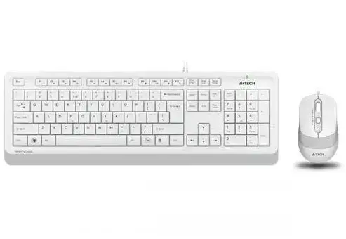 Kit Tastatura si Mouse A4TECH F1010-W, USB (Alb)