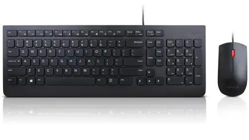 Kit Tastatura si Mouse LENOVO Essential Combo, Wired, USB (Negru)