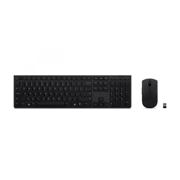 Kit tastatura si mouse wireless Lenovo Professional 4X31K03931, Negru