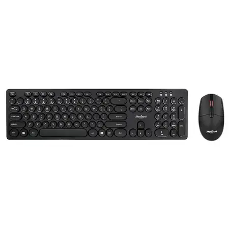 Kit tastatura si mouse wireless Rebel KOM1026 (Negru)