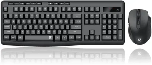 Kit tastatura si mouse wireless Redragon BS-7367-B, 2.4G, 4000 DPI, Layout US (Negru)