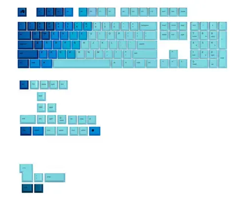 Kit taste pentru tastatura Glorious GAKC-584, compatibil cu modelele GMMK, US (Albastru)
