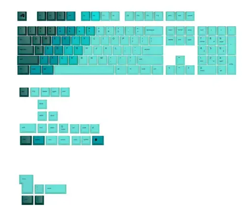 Kit taste pentru tastatura Glorious GAKC-585, compatibil cu modelele GMMK, US (Albastru)