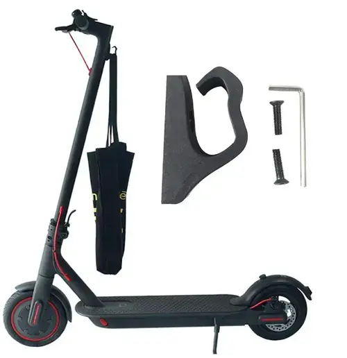 Kit travel Urban Prime, 2x protectie display, 1x carlig pentru trotinete electrice (Negru)