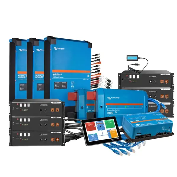 Kit trifazat 21kWh cu baterie Pylontech US3000C si 3x Victron MultiPlus-II 48 5000 pentru casa si sisteme fotovoltaice