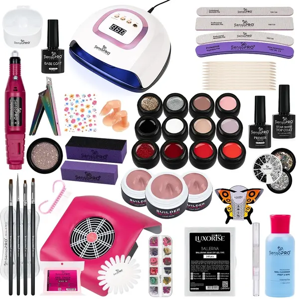 Kit Unghii False cu Gel UV SensoPRO Milano 15ml - Promotie #09 + CADOU Set 4 Pensule Manichiura