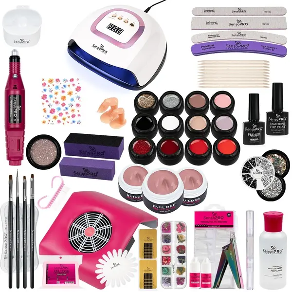 Kit Unghii False cu Gel UV SensoPRO Milano 15ml - Promotie #09 + CADOU Set 4 Pensule Manichiura