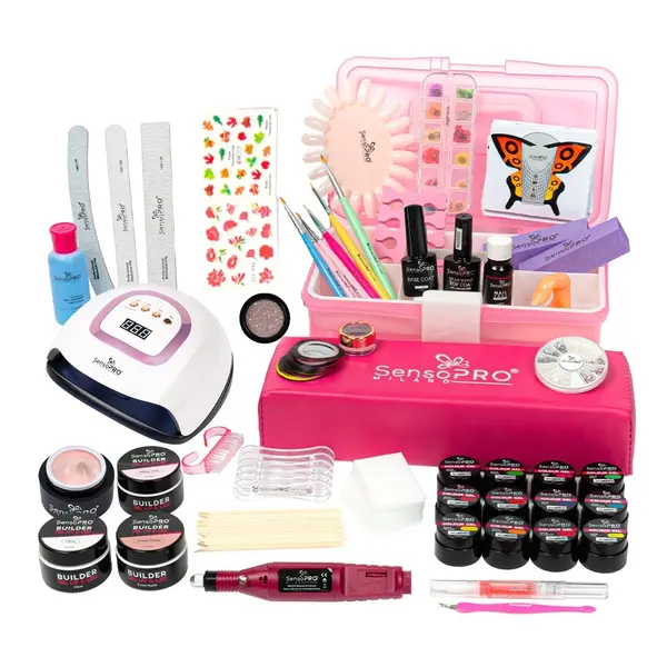 Kit Unghii False cu Gel UV SensoPRO Milano 15ml - Promotie #39 + CADOU Geanta Manichiura