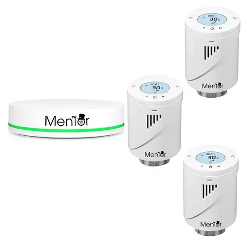 Kit Unitate Centrala si Cap Termostatic wireless Mentor ZigBee