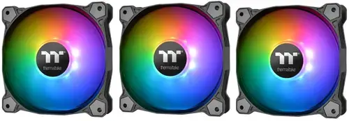 Kit Ventilatoare Thermaltake Pure Plus, LED RGB, 120 mm, 3Buc.