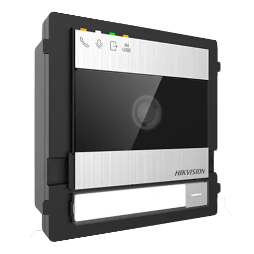 Kit videointerfon 2 fire pentru 1 familie, monitor 7 inch, Alarma, IK08, Card 32GB - Hikvision DS-KIS704EY-SS