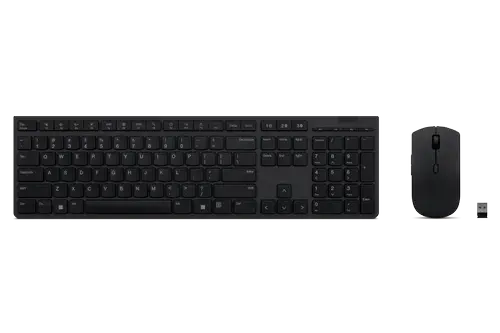 Kit Wireless Lenovo Professional, USB/Bluetooth, 2400 dpi, Negru