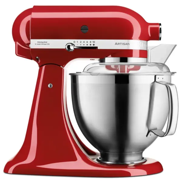 KITCHENAID Mixer cu bol KitchenAid Artisan Elegance 5KSM185PSEER, capacitate bol 4.8 L si 3L, 300 W, Rosu
