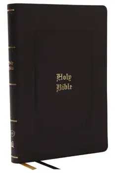 KJV Bible, Giant Print Thinline Bible, Vintage Series, Leathersoft, Black, Red Letter, Thumb Indexed, Comfort Print: King James Version/Thomas Nelson