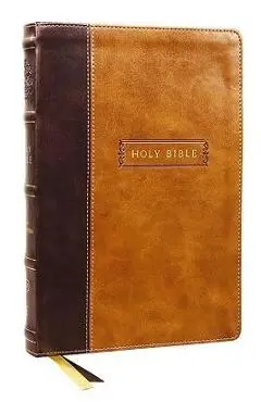 Kjv, Center-Column Reference Bible with Apocrypha, Leathersoft, Brown, 73,000 Cross-References, Red Letter, Comfort Print: King James Version - Thomas Nelson