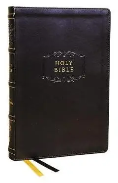 Kjv, Center-Column Reference Bible with Apocrypha, Leathersoft, Black, 73,000 Cross-References, Red Letter, Comfort Print: King James Version - Thomas Nelson