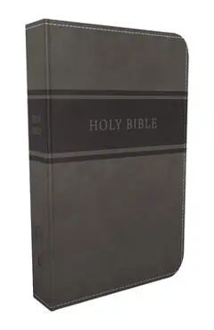 KJV, Deluxe Gift Bible, Imitation Leather, Gray, Red Letter Edition - Thomas Nelson