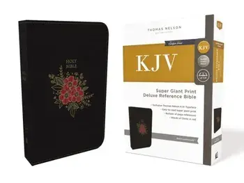 KJV, Deluxe Reference Bible, Super Giant Print, Imitation Leather, Black, Red Letter Edition, Hardcover/Thomas Nelson